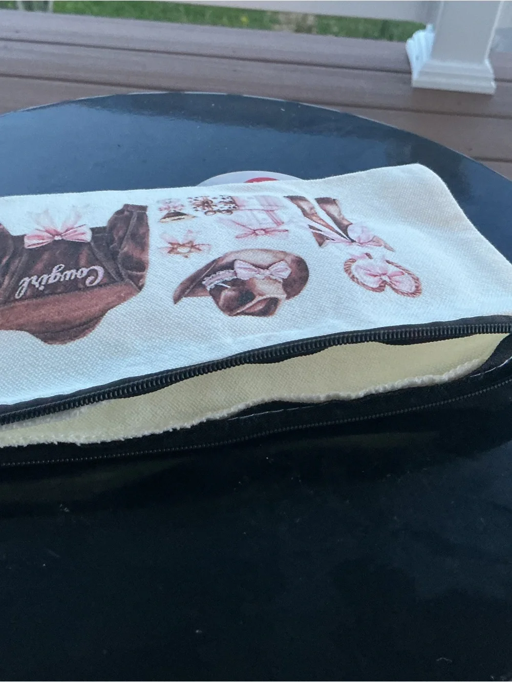 Cute cowgirl makeup pouch